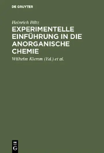 Cover of Experimentelle Einführung in die anorganische Chemie