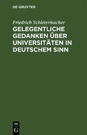 Cover of Gelegentliche Gedanken über Universitäten in deutschem Sinn