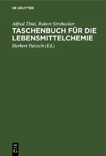 Cover of Taschenbuch Für Die Lebensmittelchemie
