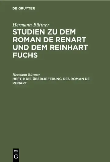 Cover of Die Überlieferung des Roman de Renart