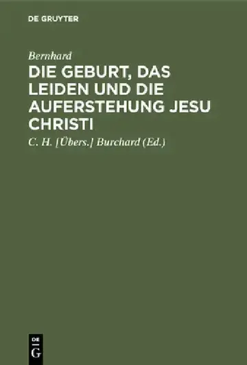 Cover of Die Geburt, Das Leiden Und Die Auferstehung Jesu Christi