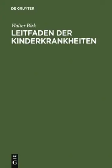 Cover of Kinderkrankheiten