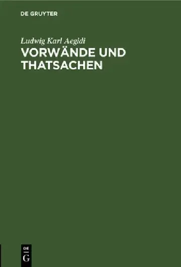 Cover of Vorwände und Thatsachen