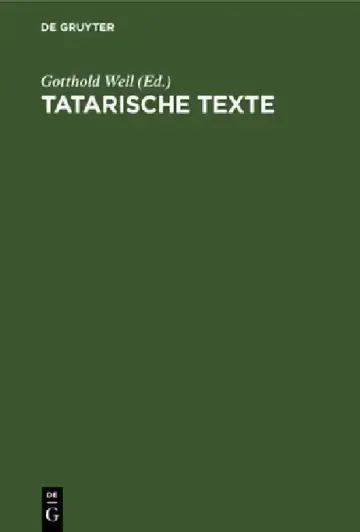 Cover of Tatarische Texte