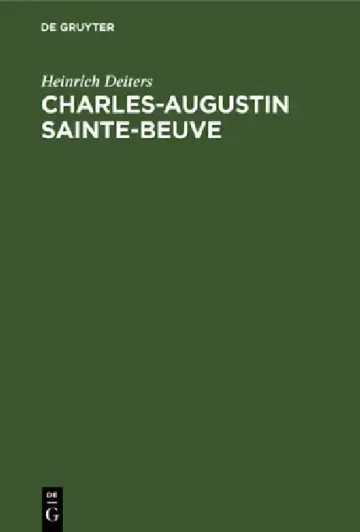 Cover of Charles-Augustin Sainte-Beuve