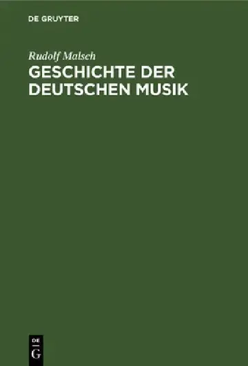Cover of Geschichte Der Deutschen Musik