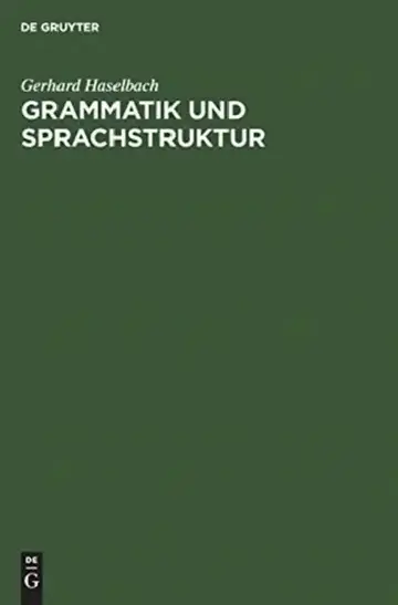 Cover of Grammatik und Sprachstruktur