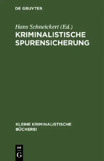 Cover of Kriminalistische Spurensicherung