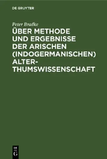 Cover of Über Methode Und Ergebnisse Der Arischen (Indogermanischen) Alterthumswissenschaft