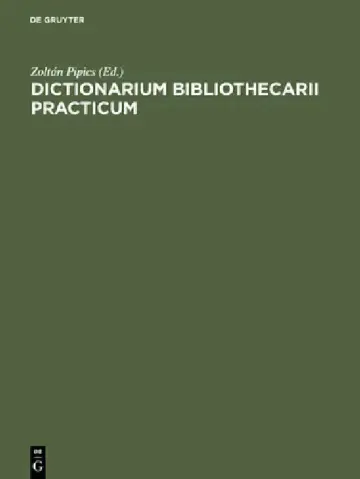 Cover of Dictionarium Bibliothecarii Practicum