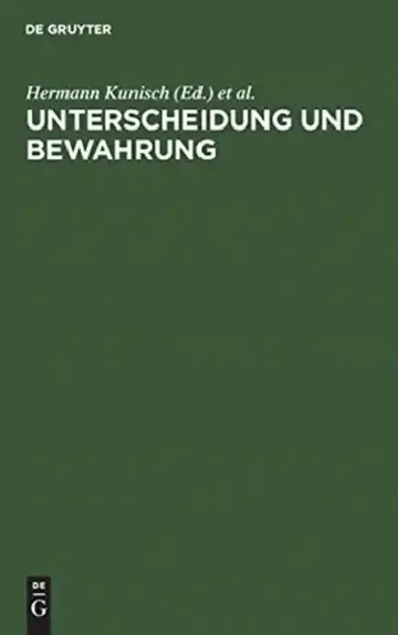 Cover of Unterscheidung und Bewahrung