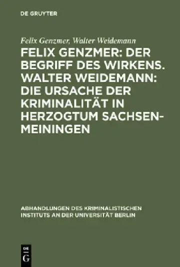 Cover of Felix Genzmer