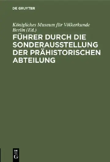 Cover of Führer durch die Sonderausstellung der prähistorischen Abteilung