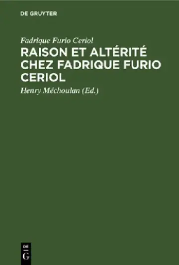 Cover of Raison et altérité chez Fadrique Furio Ceriol