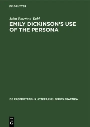 Cover of Emily Dickinson's Use of the Persona