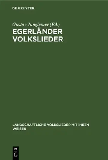Cover of Egerländer Volkslieder