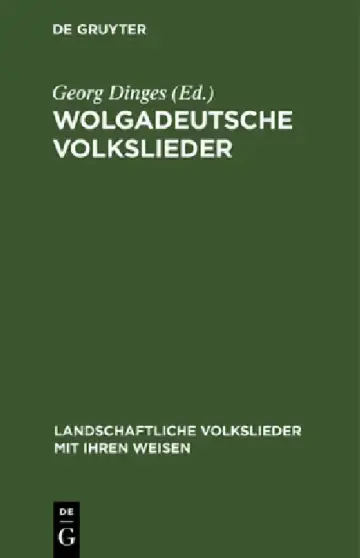 Cover of Wolgadeutsche Volkslieder