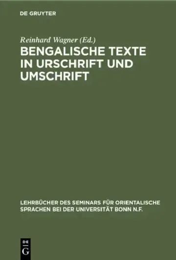 Cover of Bengalische Texte in Urschrift Und Umschrift