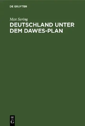 Cover of Deutschland Unter Dem Dawes-Plan