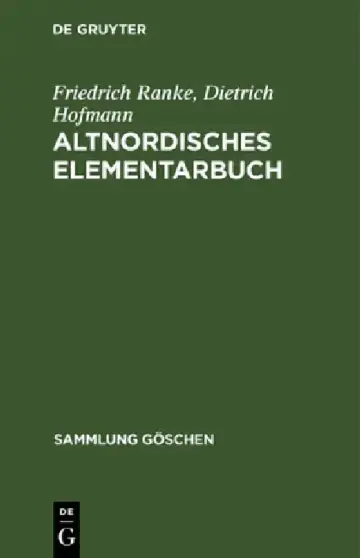 Cover of Altnordisches Elementarbuch