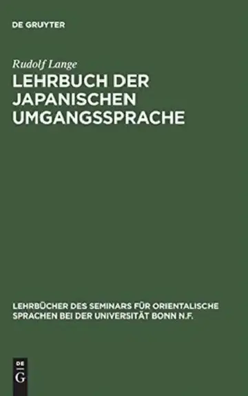 Cover of Lehrbuch der japanischen Umgangssprache