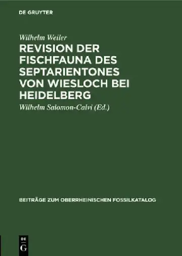 Cover of Revision Der Fischfauna Des Septarientones Von Wiesloch Bei Heidelberg