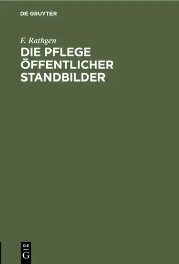 Cover of Die Pflege Öffentlicher Standbilder