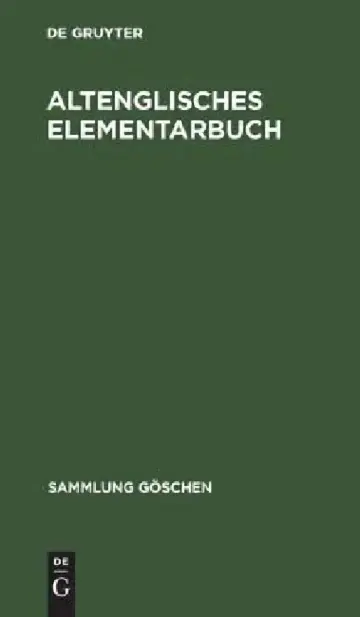 Cover of Altenglisches Elementarbuch