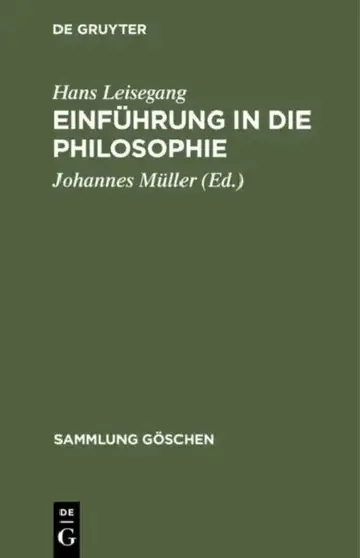 Cover of Einführung in die Philosophie
