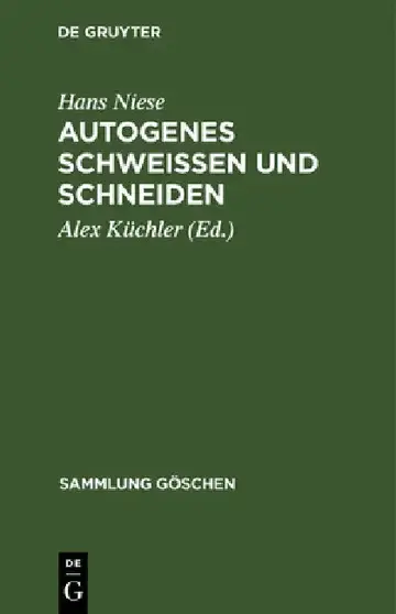 Cover of Autogenes Schweißen und Schneiden