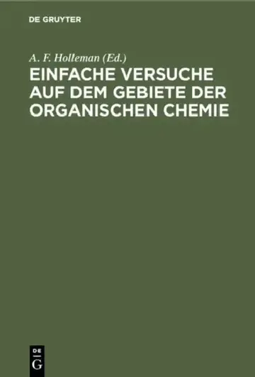 Cover of Einfache Versuche auf dem Gebiete der organischen Chemie