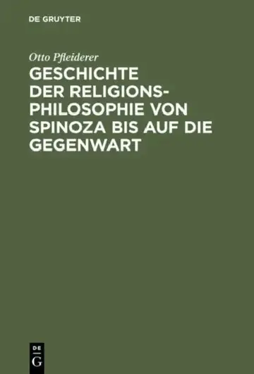 Cover of Geschichte Der Religionsphilosophie Von Spinoza Bis Auf Die Gegenwart