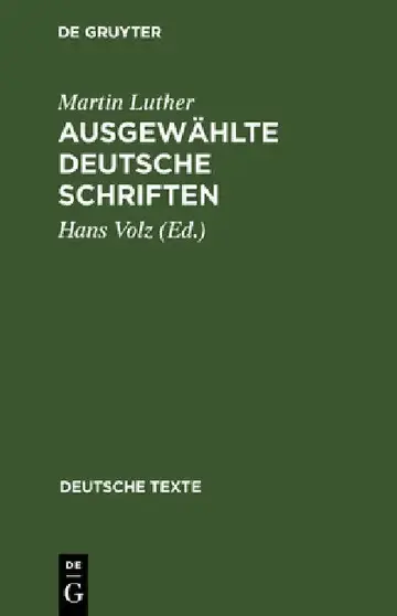 Cover of Ausgewählte deutsche Schriften