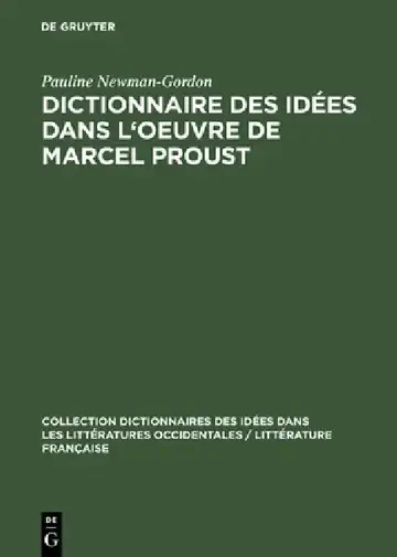 Cover of Dictionnaire Des Idées Dans l'Oeuvre de Marcel Proust