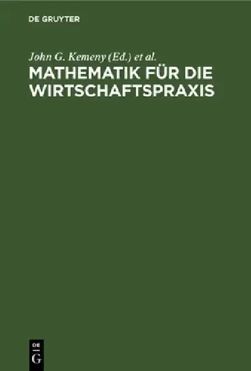 Cover of Mathematik für die Wirtschaftspraxis