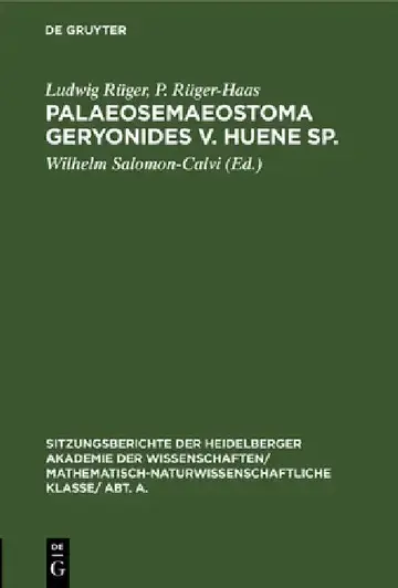 Cover of Palaeosemaeostoma geryonides v. Huene sp.