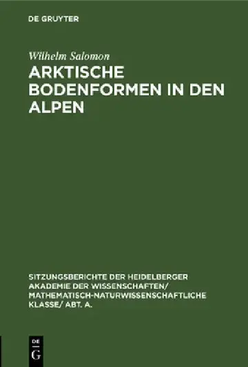 Cover of Arktische Bodenformen in Den Alpen