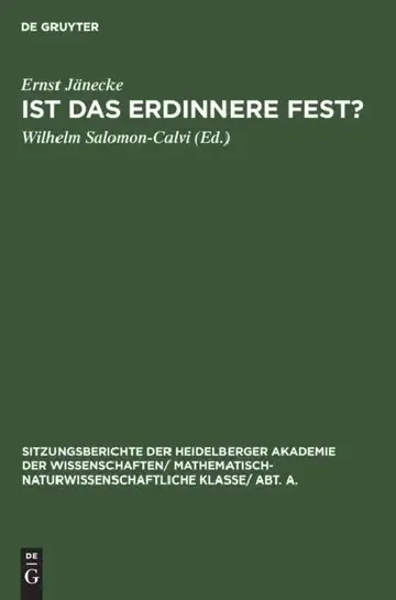 Cover of Ist Das Erdinnere Fest?