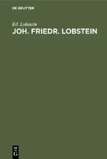 Cover of Joh. Friedr. Lobstein