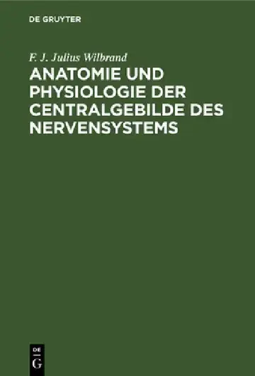 Cover of Anatomie Und Physiologie Der Centralgebilde Des Nervensystems
