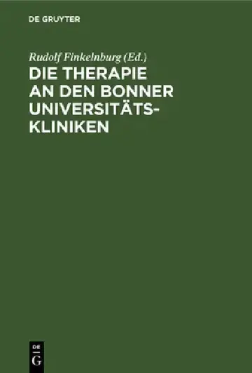 Cover of Die Therapie an Den Bonner Universitätskliniken