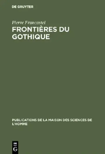 Cover of Frontières du gothique