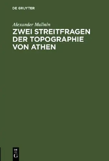 Cover of Zwei Streitfragen der Topographie von Athen