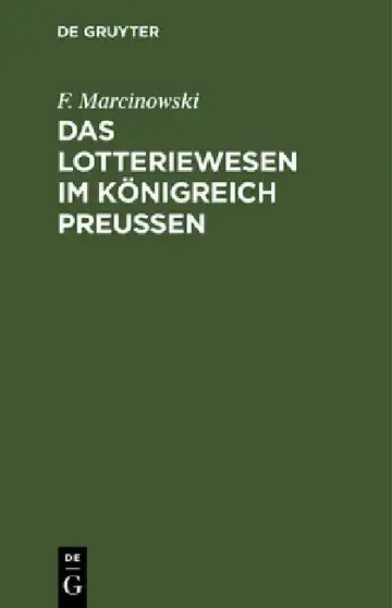 Cover of Das Lotteriewesen im Königreich Preußen