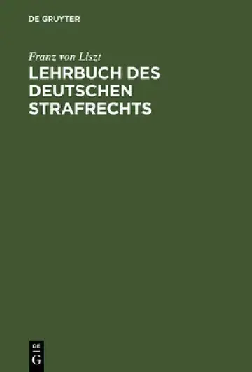 Cover of Lehrbuch des Deutschen Strafrechts