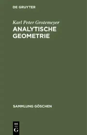 Cover of Analytische Geometrie