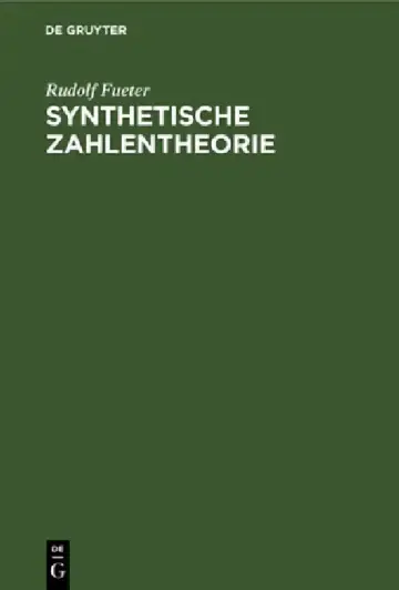 Cover of Synthetische Zahlentheorie