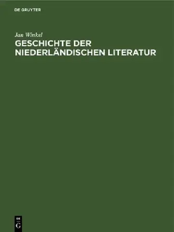 Cover of Geschichte Der Niederländischen Literatur