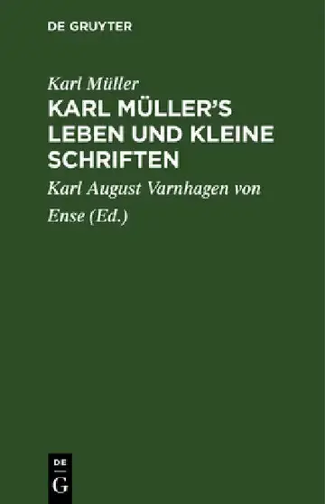Cover of Karl Müller's Leben und kleine Schriften