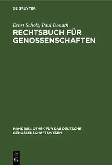 Cover of Rechtsbuch für Genossenschaften